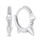 Vathё Brilio Silver Spikes EA685W