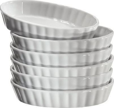 Set tasa për crème brûlée Küchenprofi, 6 copë, porcelan, 14 cm, të bardha