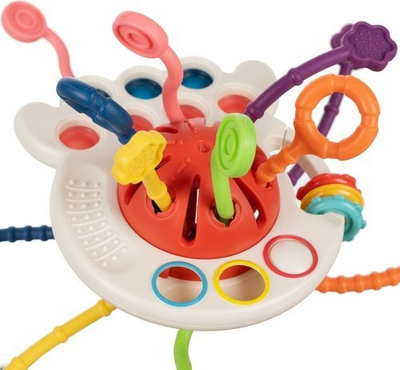 Lodër senzoriale Sensor Toy Teether 23968, 6 në 1, për beba, me shumë ngjyra