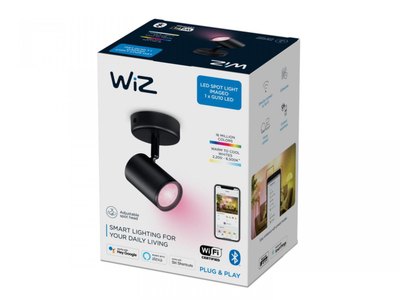 Spot tavani WiZ Imageo, LED RGB, 1 llambë, i zi