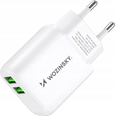 Karikues rrjeti Wozinsky CUWCW, 2 x USB A, 2.4A, i bardhë