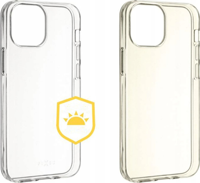 Mbulesë telefoni FIXED Slim AntiUV për iPhone 15, TPU i butë, mbron nga UV, transparente