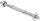 Shtangë e drejtë Rebel Active RBA-2211, 40cm, diametër 24mm, argjendtë