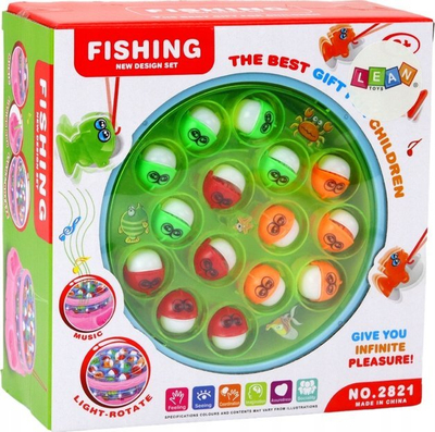 Loja peshkim me drita dhe tinguj Game Fishing Rods, me muzikë, blu