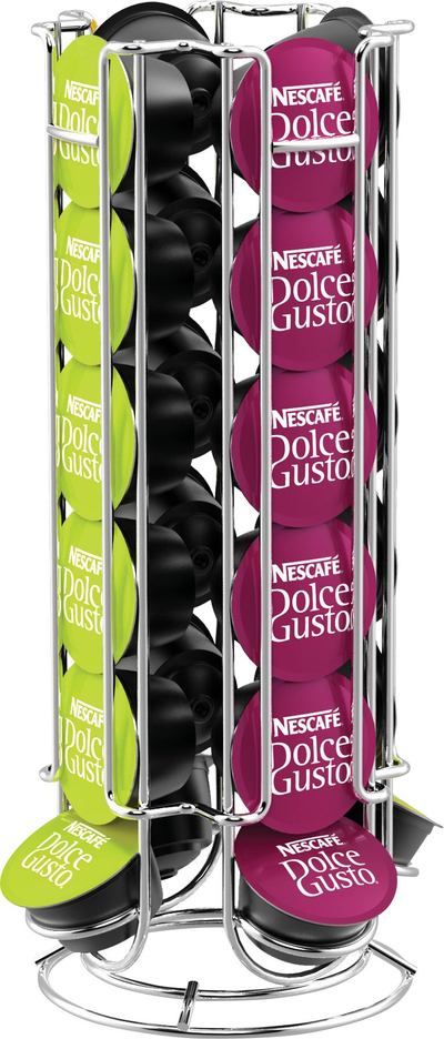 Mbajtëse kapsulash kafeje Nordic Quality CapStore Lungo, për Dolce Gusto, 24 kapsula, krom