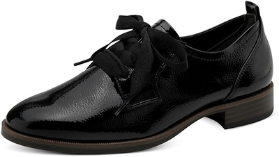 Këpucë për femra Tamaris Patent Brogues, të zeza
