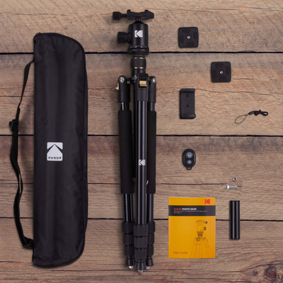 Tripod fotografik Kodak Photo Gear ROCPGTR63, 4 në 1, 160 cm, i zi