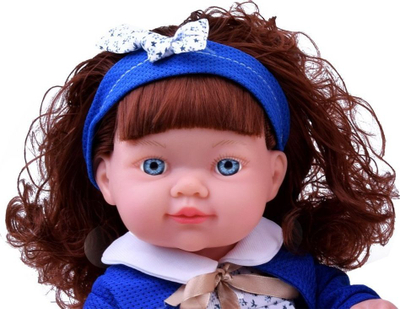 Kukull folëse Baby MayMay Blue, 37 cm, me zë, blu