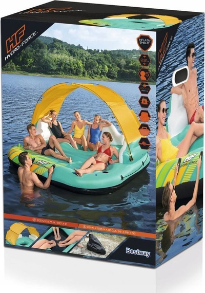 Ishull i fryrë Bestway Sunny Lounge, 300x275 cm, kapacitet 5 persona, i verdhë