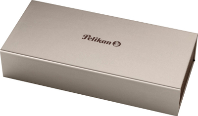 Stilolaps me pendë Pelikan Souverän M600, me piston, pendë ari 14K, jeshil me të zi
