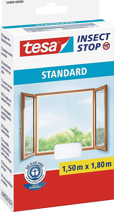 Rrjetë kunder insekteve Tesa Insect Stop Standard, 1.5 x 1.8m, me shirit ngjitës, e bardhë
