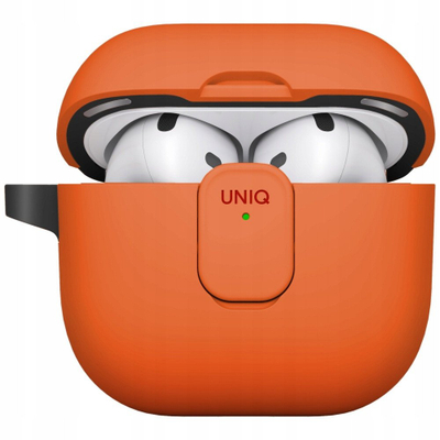 Kuti mbrojtëse Uniq Clyde për AirPods 4, material TPU PC, portokalli
