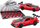 Makina lodër sportive Car Sports Car, shkalla 1:32, mekanizëm me fërkim, e kuqe