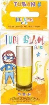 Llak thonjsh për fëmijë TUBAN Tubi Glam, perla e verdhe