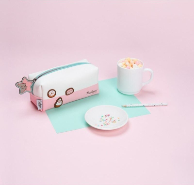 Çantë kozmetike Pusheen Rose Collection, 20 x 9 x 8.5 cm, poliester, rozë