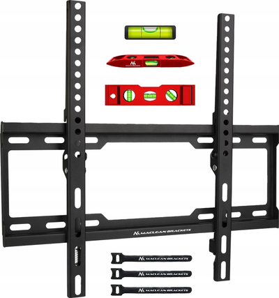 Mbajtëse muri për TV Maclean MC-412, 32"-70", VESA 400x400, 45kg, e zezë