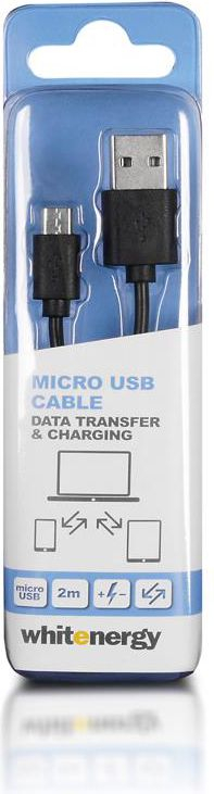 WHITENERGY Micro USB кабел за податоци, 2 m, црн