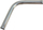 Tub alumini TurboWorks_D Aluminum Pipe, 28mm, 67°, 30cm, argjendtë