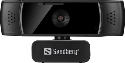 Веб-камера Sandberg USB Autofocus DualMic, Full HD 1080p, со микрофон, црна