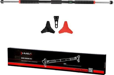 Shufër tërheqjeje për derë HMS DD401 Premium, gjerësi 90–120 cm, çelik inox, e zezë me të kuqe