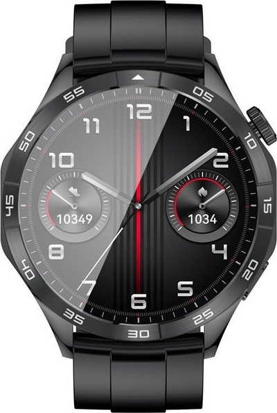 Ora e zgjuar XO Watch4, 1.43" AMOLED, sportive, e zezë