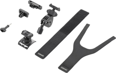 Set aksesorësh për kamera aksion DJI Osmo Action, për çiklizëm rrugor, i zi