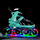 Patina inline Nils Extreme NA11230A, rrota me LED, nr. 35-38, ngjyrë mente me të zezë