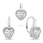 Set bizhuteri për femra Brilio Silver, vathë + varëse, i argjendtë