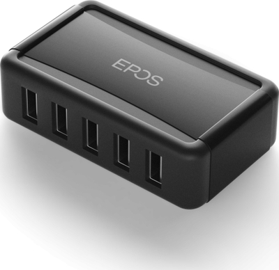 Burim energjie USB Epos Sennheiser MCH 7, për 7 karikues kufjesh, i zi