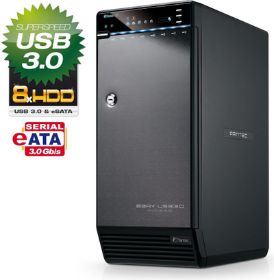 Kasë disqesh FANTEC QB-X8US3-6G, 8 vende SATA, USB 3.0, e zezë