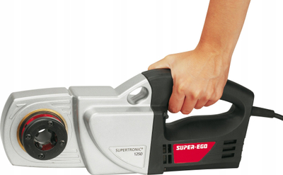 Makinë elektrike për filetë SUPER EGO SUPERTRONIC 1250, 230V, në valixhe, argjend e zezë