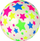 Top gome Leantoys Rubber Ball, 22 cm, i bardhë