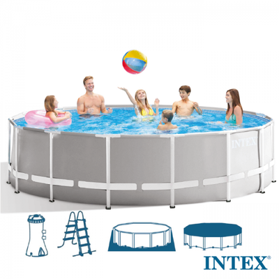 Pishinë + aksesorie Intex METAL FRAME 26732, e hirtë,549×122 cm