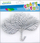 Set gjethe dekorative me tel Craft with Fun CF, 5.5cm, 12 copë, argjendi