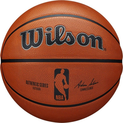 Top basketbolli Wilson NBA Authentic Series për jashtë, gome, portokalli