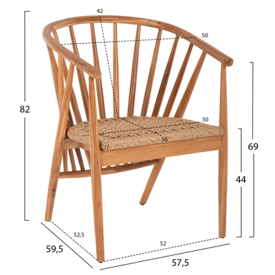 Set ngrënieje 5-pjesësh Permaine Φ150x?cm & 4 karrige (HM21076.01)