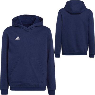 Bluzë me kapuç adidas Entrada 22 Hoody Jr, për kalamaj, xhep kangur, blu navy