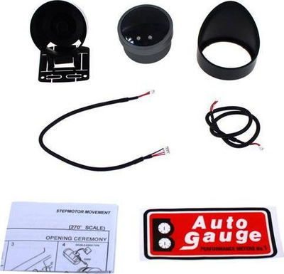 Matës voltazhi Auto Gauge PK, 60mm, 10 ngjyra LED, i zi