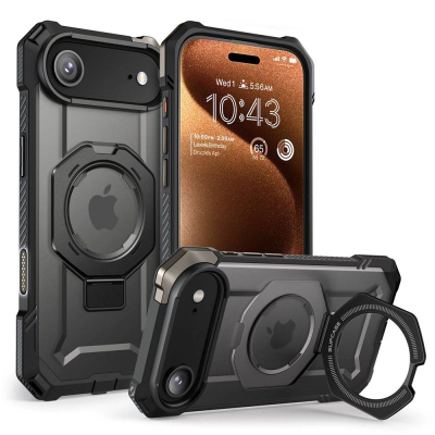 Mbajtëse telefoni SUPCASE UB Grip MagSafe për iPhone 17 Air, mbrojtëse e fortë, me karikim magnetik, e zezë