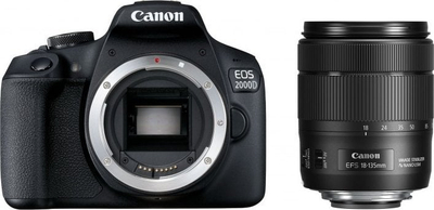 Aparat fotografik DSLR Canon EOS 2000D, 24.1MP, objektiv 18-135mm, i zi
