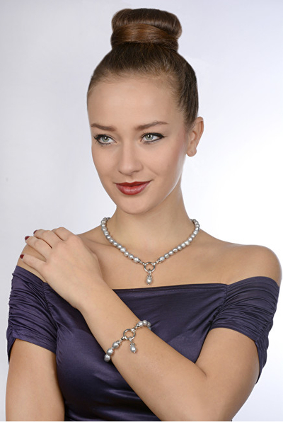 JwL Luxury Pearls Нараквица JL0558, Сива