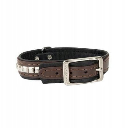 Qafore për qen BarryKing Bone, lëkurë natyrale, 16mm 35cm, kafe