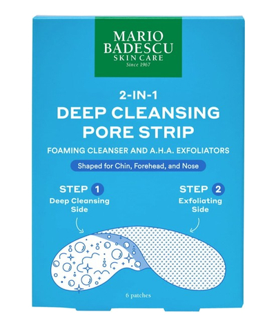 Faculeta pastruese Mario Badescu 2‑in‑1 Deep Cleansing Pore Strip, 6 copë