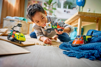 Set lodrash LEGO City 60505, aeroplan kamion shërbimi dhe hovercraft, shumëngjyrëshe
