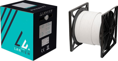 Kabllo rrjeti Lanview Cat6a U FTP 4x2xAWG23, 305m, LSZH, gri