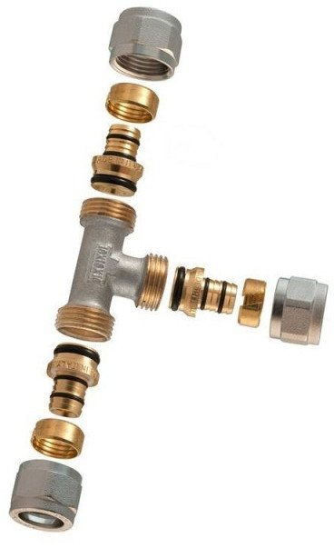 Valvul tre-dalëshe TDM Brass 1445E, me filetim, 20x20