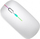 Mouse wireless AK211B, RGB, Bluetooth 2.4GHz, i bardhë