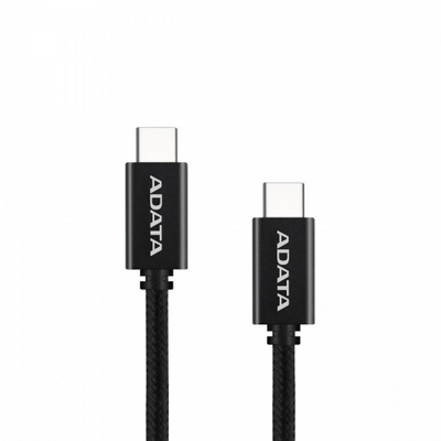 Kabllo USB ADATA CACC-100PN-BK, USB-C në USB-C, 1m, 100W, e zezë