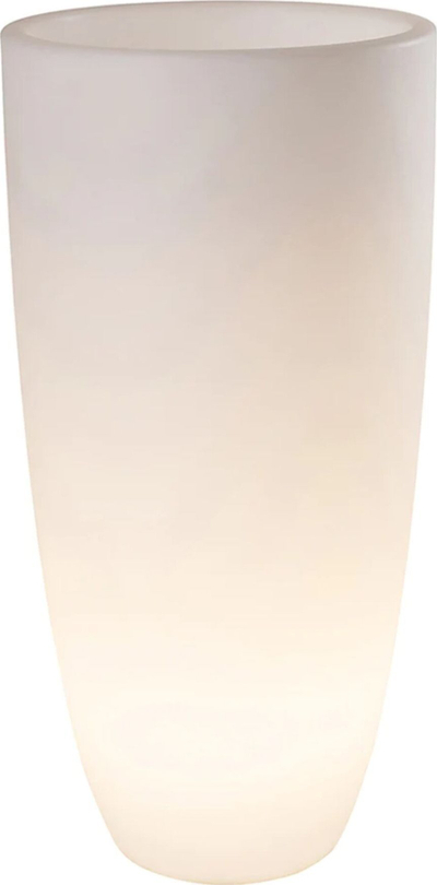 Vazo dekorative LED Flower Pot Shining Curvy, 8W, 800lm, E27, IP44, e bardhë