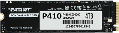 SSD Patriot P410, 4TB, NVMe M.2 2280 PCIe 4.0